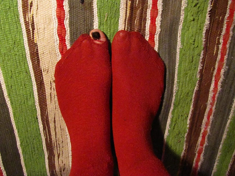Calcetín rojo